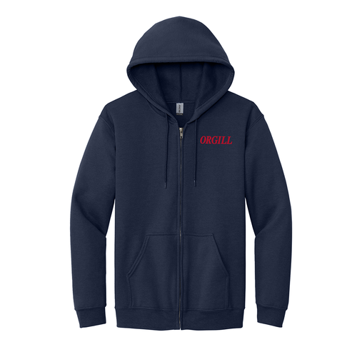 Unisex Navy Gildan® Heavy Blend™ Full-Zip Hooded Sweatshirt